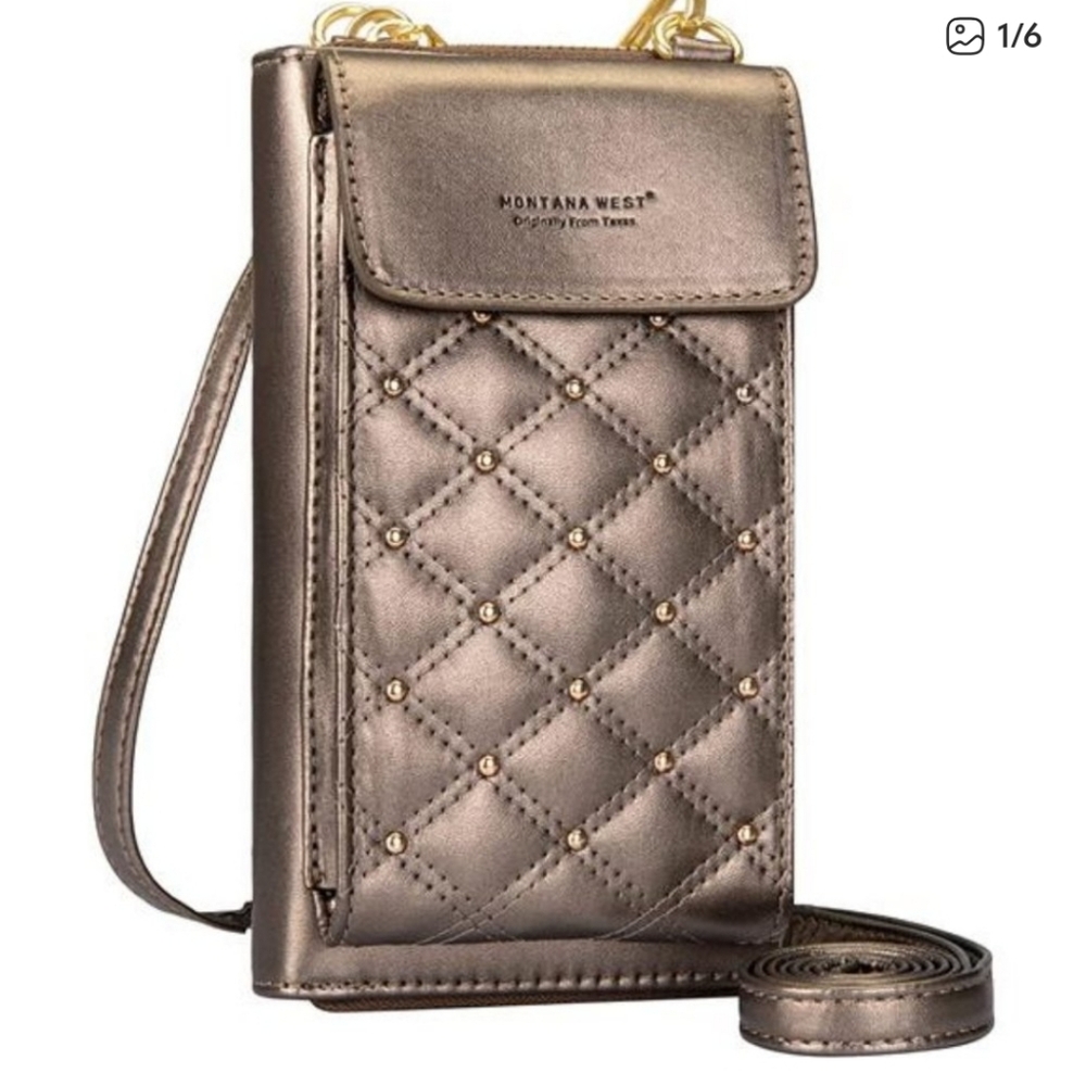 Montana West Metallic Crossbody Purse